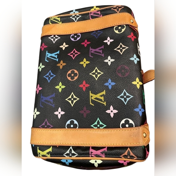 Authentic Vintage Louis Vuitton Black Multicolor Satchel - Picture 4 of 10